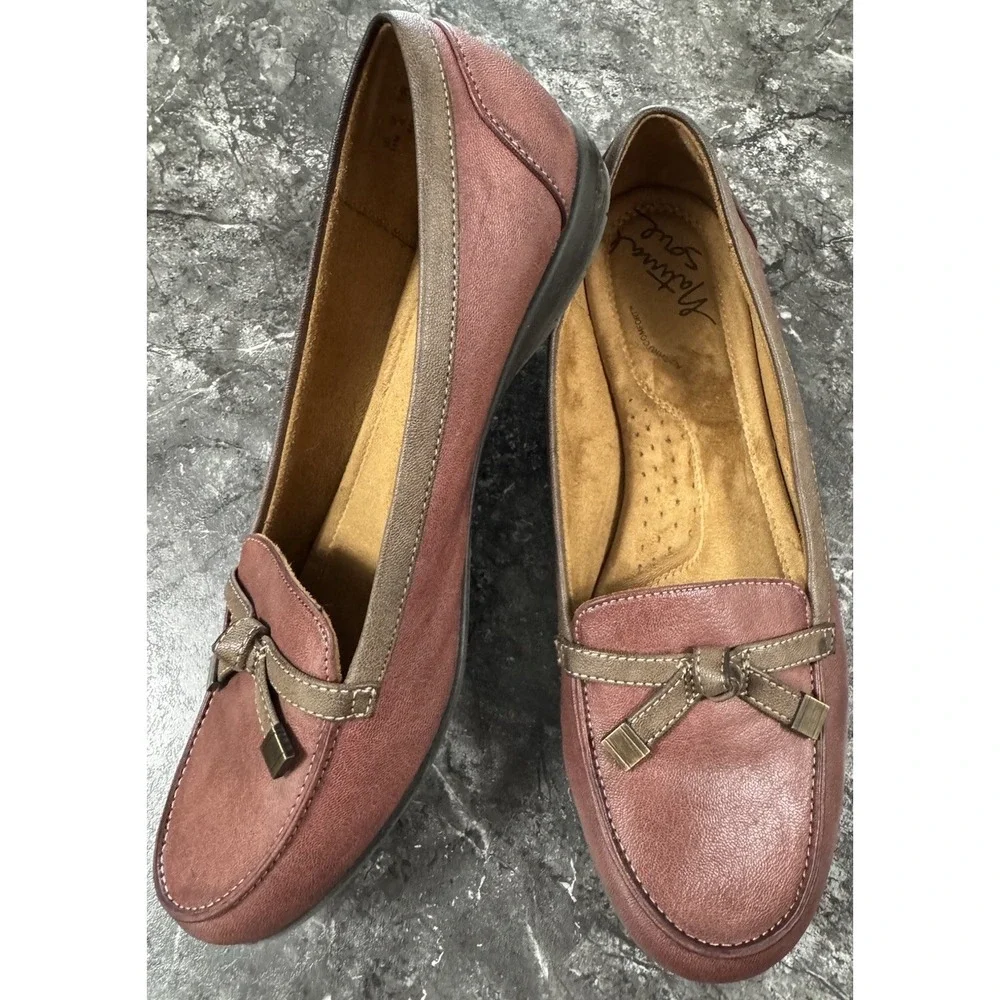 Natural Soul by Naturalizer Womens‎ Gracee All-Thru Comfort loafers Brown Sz 11M